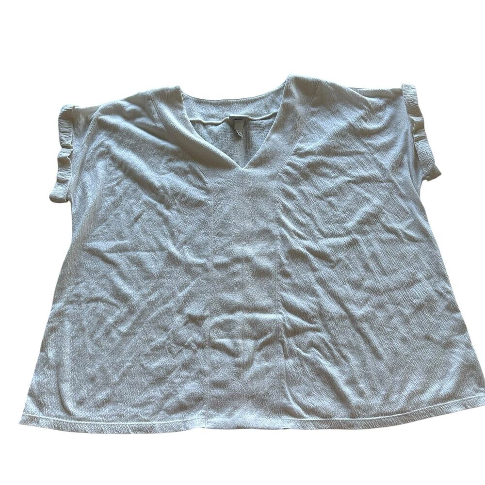 Womens Top Size 1x White Casual Gym Outdoor Everyday Wear Comfy Soft